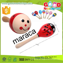 Continua Producto promocional Orff Instrumento Juguetes OEM / ODM de madera de juguetes educativos Maracas al por mayor para niños